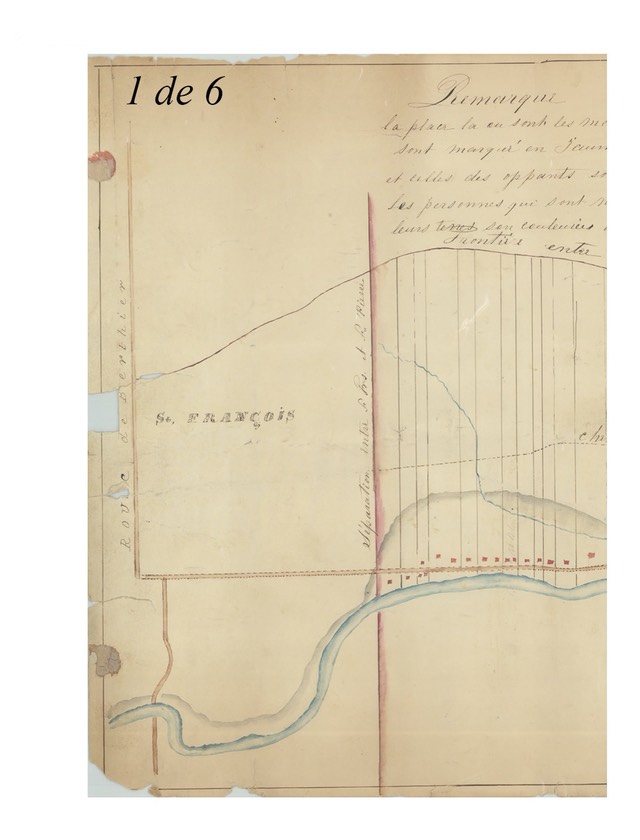 Carte 1:6 Pointe à la Caille vers St-François